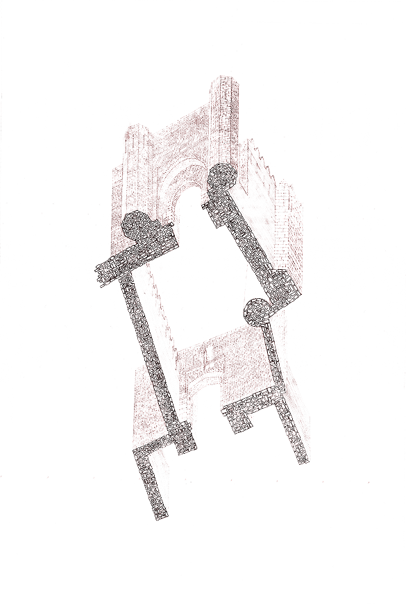 ranjit singh gate axonometric view image